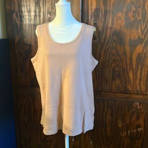 Isaac Mizrahi cotton tank. Nude color Pima cotton. Like new